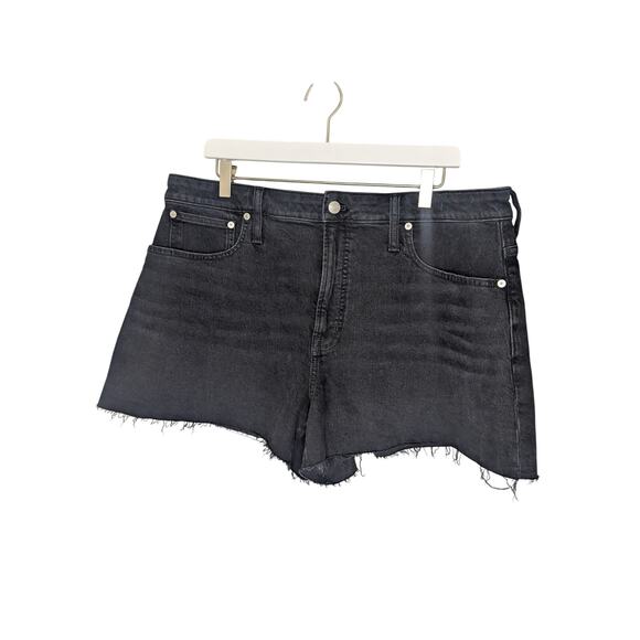 Madewell The Perfect Jean Short in Black Cutoff Highrise Womens Size 33 - Picture 1 of 9